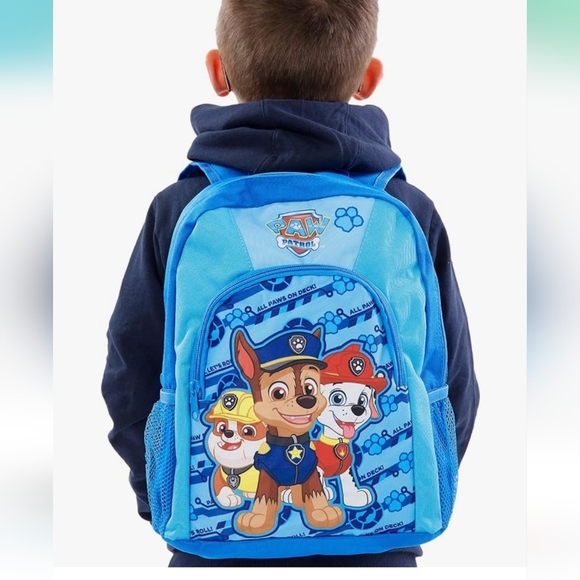 PAW Patrol Bundle Blue Backpack with Plush Rubble, & Chase & Marshall Pez - Picture 14 of 16